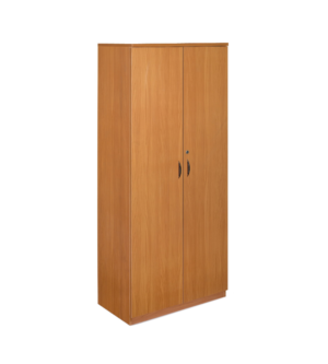 Armoire de bureau basse 2 portes blanche