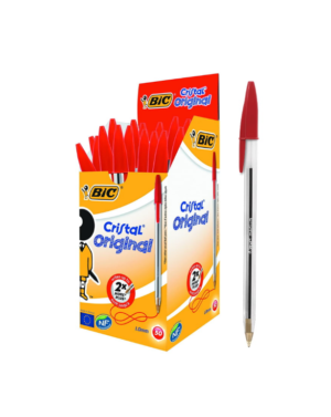Stylo bille Bic cristal-rouge(50)