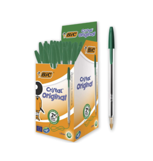 Stylo bille Bic cristal-vert(50)