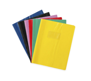 Couverture de cahier grand format en PVC souple coloré