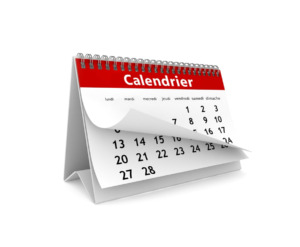 Calendrier mural A4 horizontal