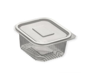 Barquette plastique transparente à couvercle 375 Ml