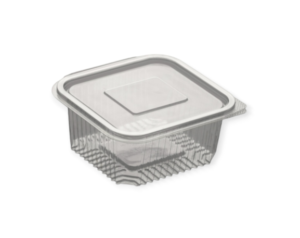 Barquette plastique transparente à couvercle bombé 500 Ml