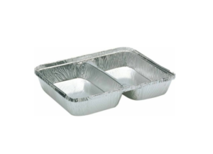 Barquette aluminium 2 compartiments 775 ML